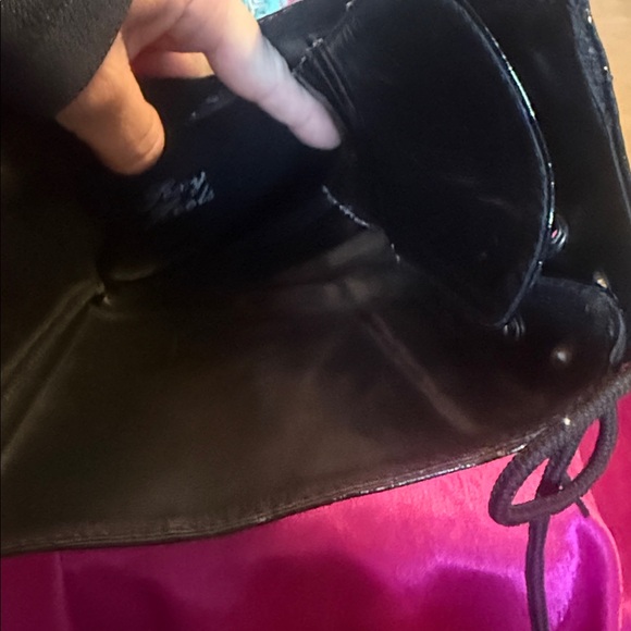 Sexy Heels Black Patent Leather Lace-Up Boots size 7 - Picture 5 of 6